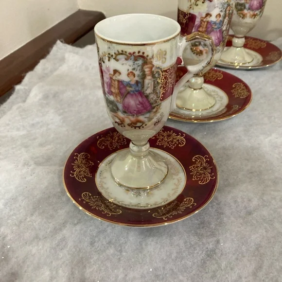 Vintage Royal Vienna porcelain demitasse set(6 cups/saucers)